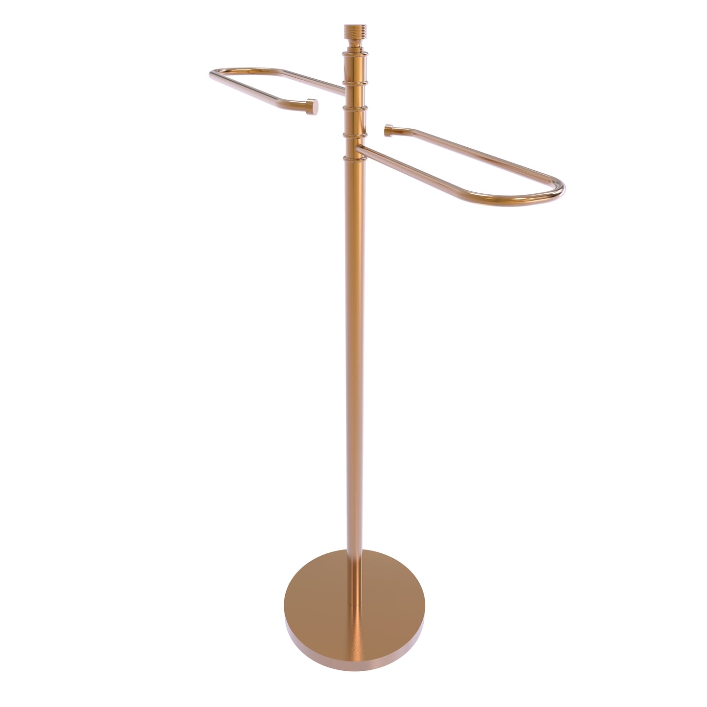 Allied Brass TS-8-BBR Brushed Bronze Contemporary Free Standing Floor Bath Towel Holder Stand