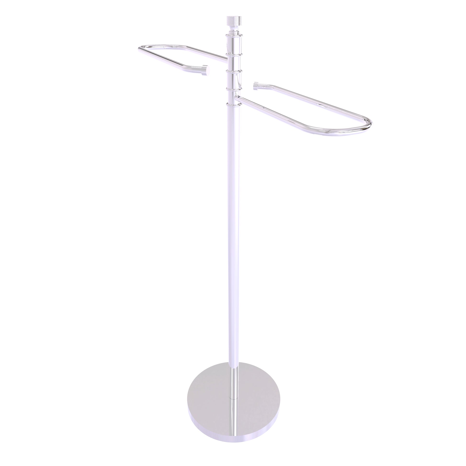 Allied Brass TS-8-PC Polished Chrome Contemporary Free Standing Floor Bath Towel Holder Stand
