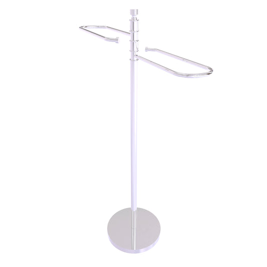 Allied Brass TS-8-PC Polished Chrome Contemporary Free Standing Floor Bath Towel Holder Stand