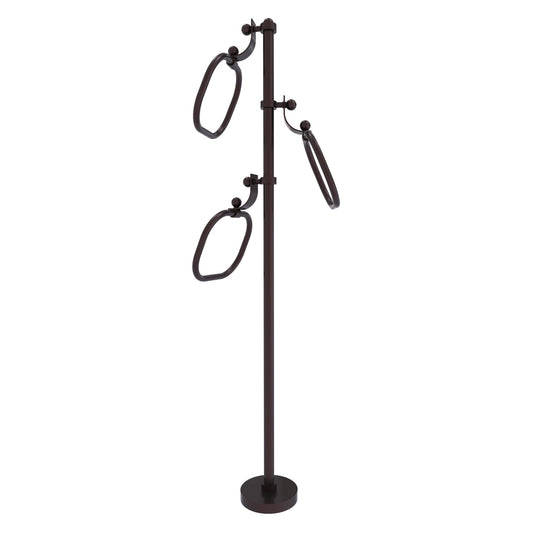Allied Brass TS-83-ABZ 49" Antique Bronze Smooth Free Standing Floor Bath Towel Holder Stand