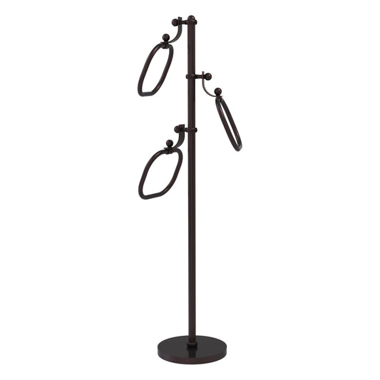 Allied Brass TS-83T-ABZ 49" Antique Bronze Twisted Free Standing Floor Bath Towel Holder Stand