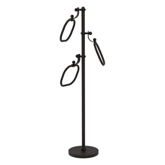 Allied Brass TS-83T-ORB 49" Oil Rubbed Bronze Twisted Free Standing Floor Bath Towel Holder Stand