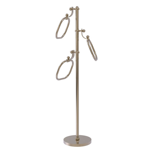 Allied Brass TS-83T-PEW 49" Antique Pewter Twisted Free Standing Floor Bath Towel Holder Stand