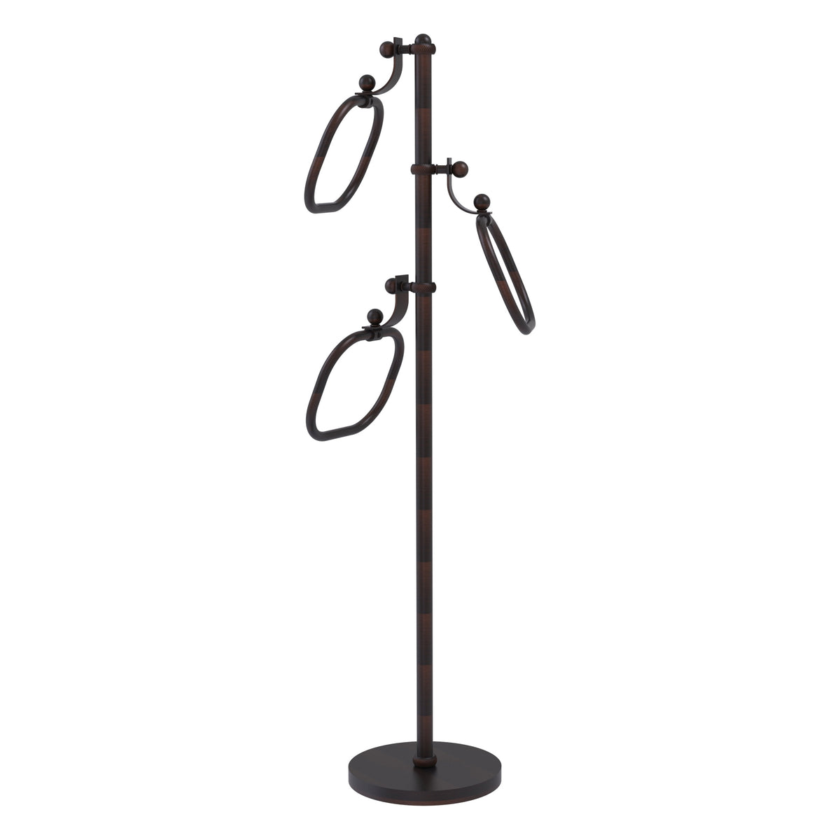 Allied Brass TS-83T-VB 49" Venetian Bronze Twisted Free Standing Floor Bath Towel Holder Stand
