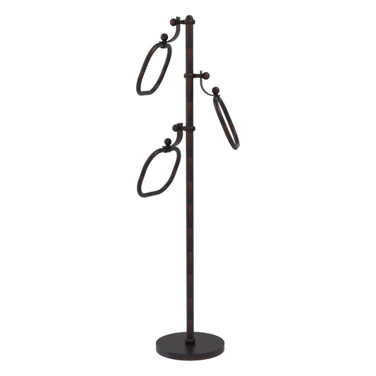 Allied Brass TS-83T-VB 49" Venetian Bronze Twisted Free Standing Floor Bath Towel Holder Stand