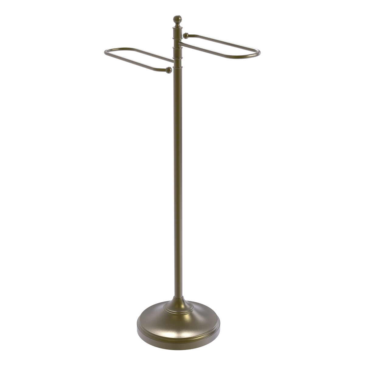 Allied Brass TS-9-ABR Antique Brass Tranditional Free Standing Floor Bath Towel Holder Stand