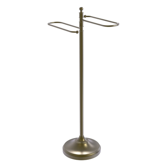 Allied Brass TS-9-ABR Antique Brass Tranditional Free Standing Floor Bath Towel Holder Stand