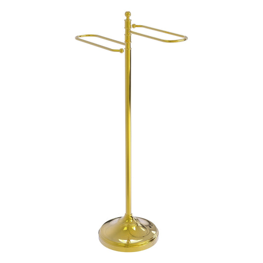 Allied Brass TS-9-PB Polished Brass Tranditional Free Standing Floor Bath Towel Holder Stand