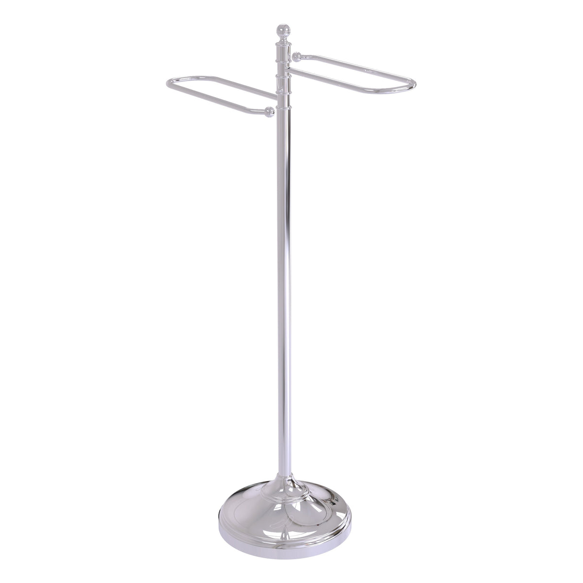 Allied Brass TS-9-PC Polished Chrome Tranditional Free Standing Floor Bath Towel Holder Stand