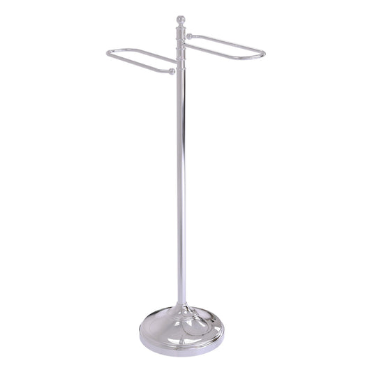 Allied Brass TS-9-PC Polished Chrome Tranditional Free Standing Floor Bath Towel Holder Stand