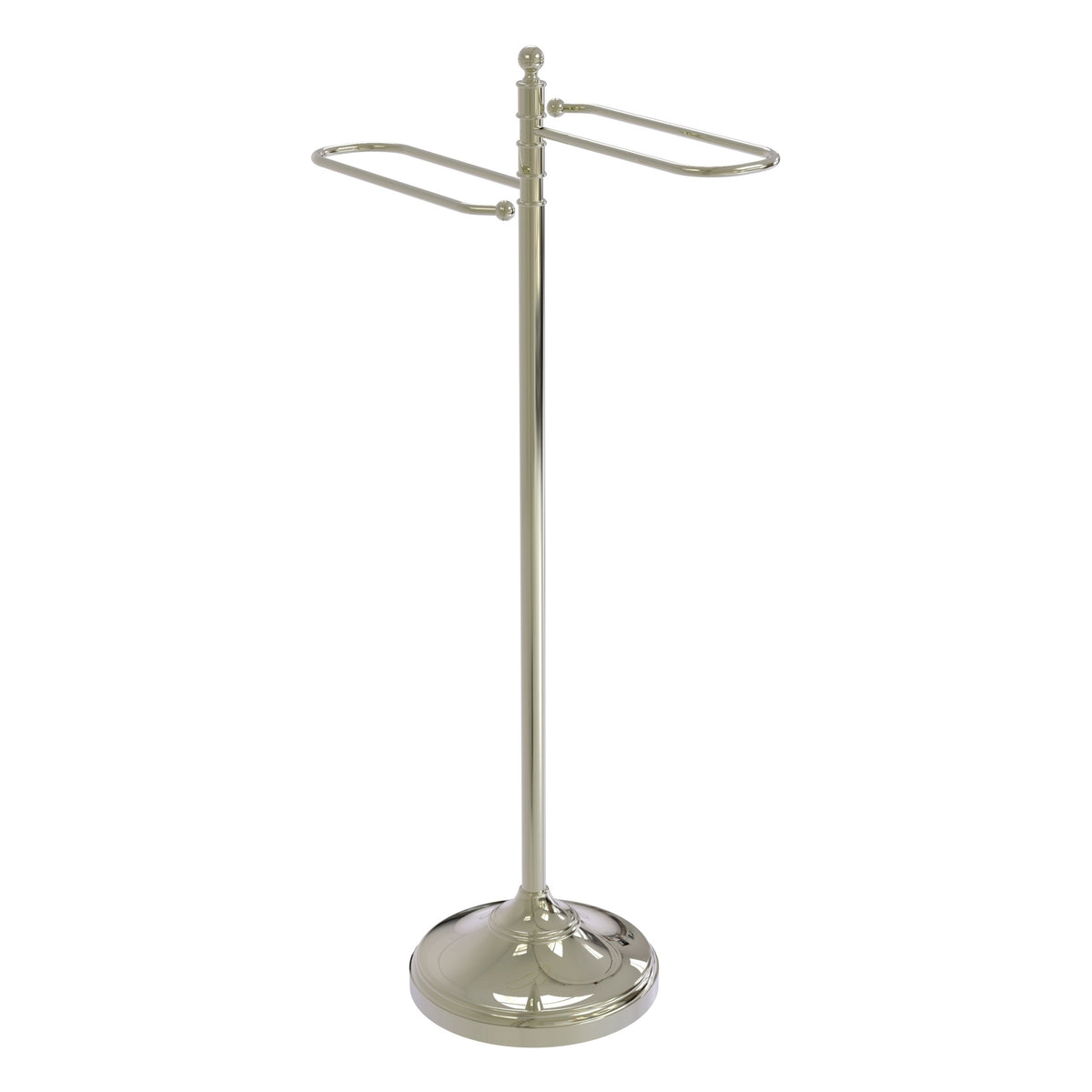 Allied Brass TS-9-PNI Polished Nickel Tranditional Free Standing Floor Bath Towel Holder Stand