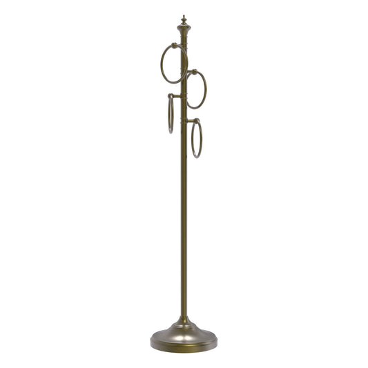 Allied Brass TS-D1-ABR Antique Brass Towel Holder Stand