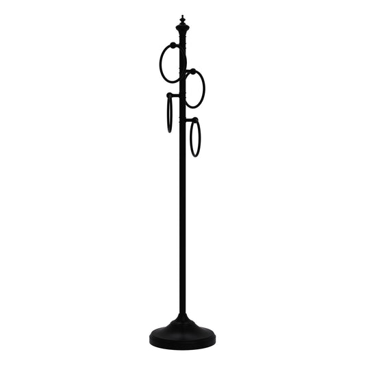 Allied Brass TS-D1-BKM Matte Black Towel Holder Stand