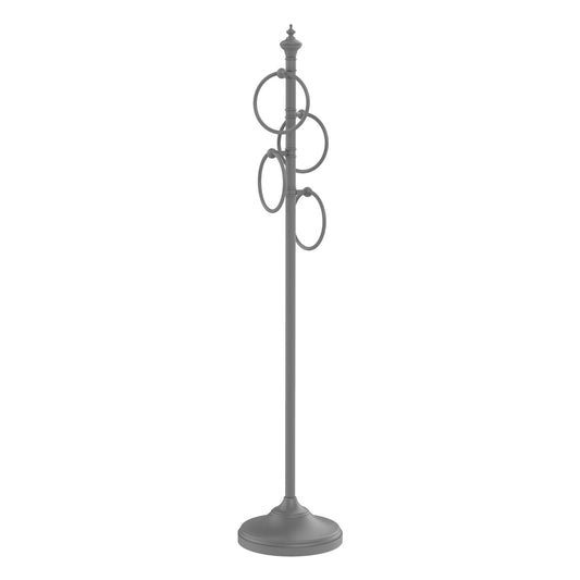 Allied Brass TS-D1-GYM Matte Gray Towel Holder Stand
