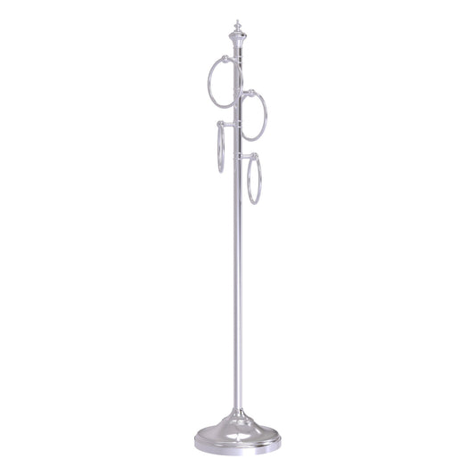 Allied Brass TS-D1-SCH Satin Chrome Towel Holder Stand