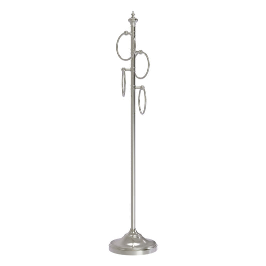 Allied Brass TS-D1-SN Satin Nickel Towel Holder Stand