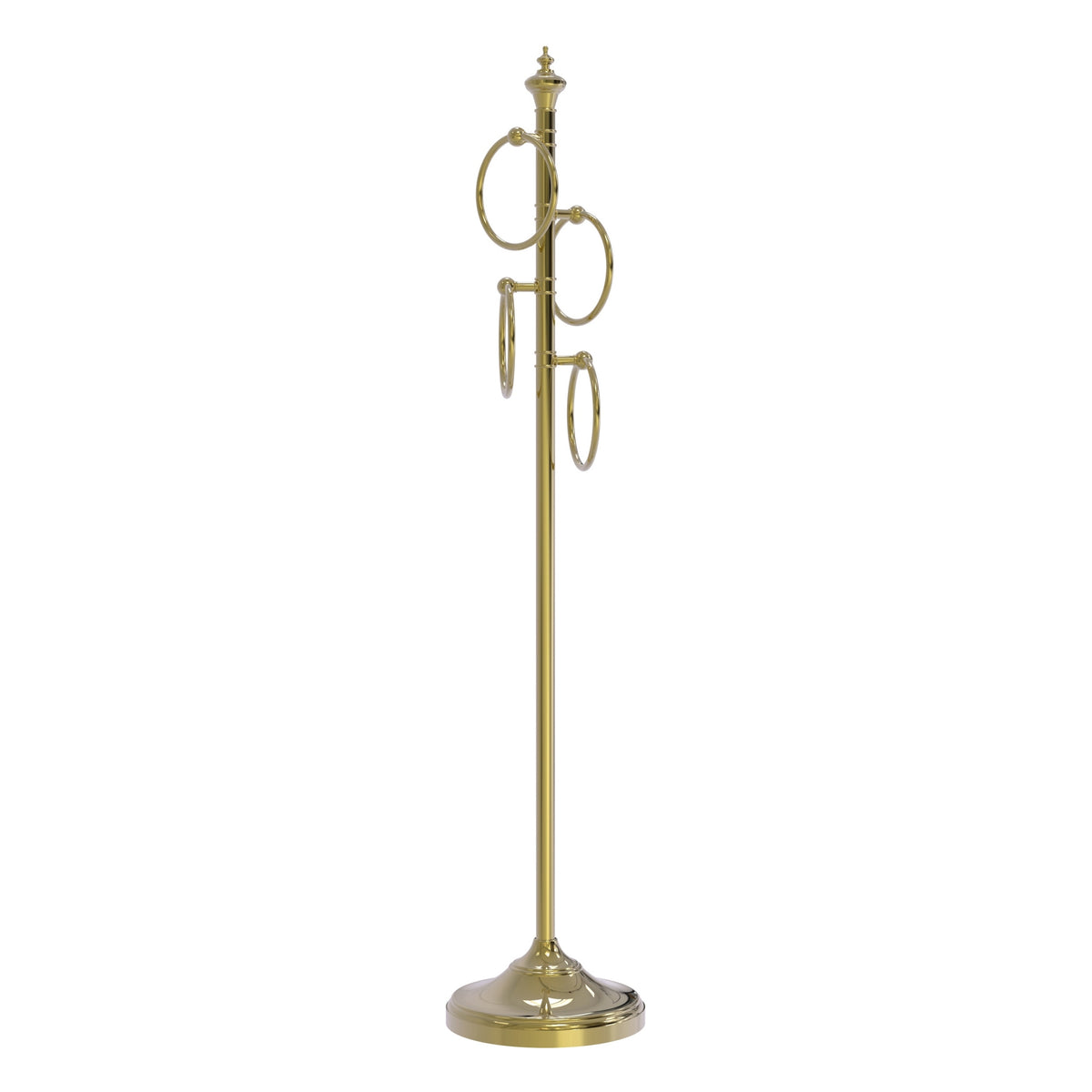 Allied Brass TS-D1-UNL Unlacquered Brass Towel Holder Stand