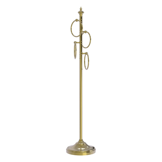 Allied Brass TS-D1-UNL Unlacquered Brass Towel Holder Stand