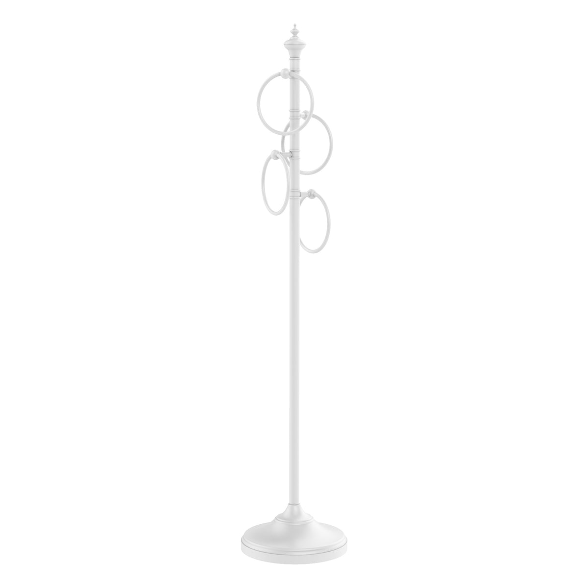 Allied Brass TS-D1-WHM Matte White Towel Holder Stand