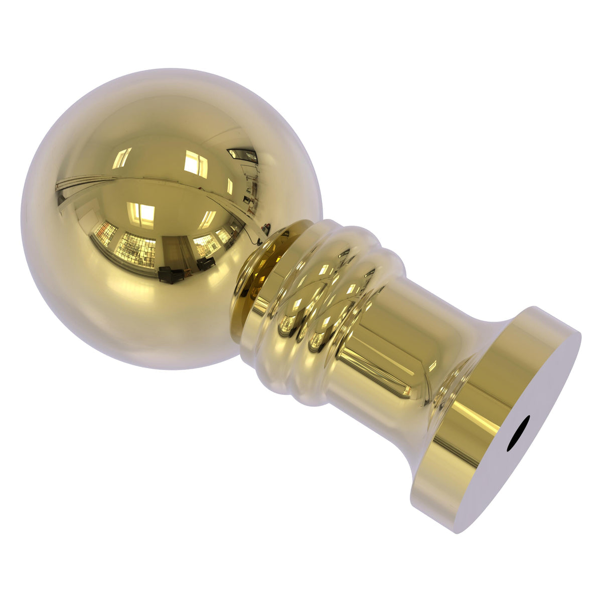 Allied Brass W-1-UNL 1" Unlacquered Brass Cabinet Knob