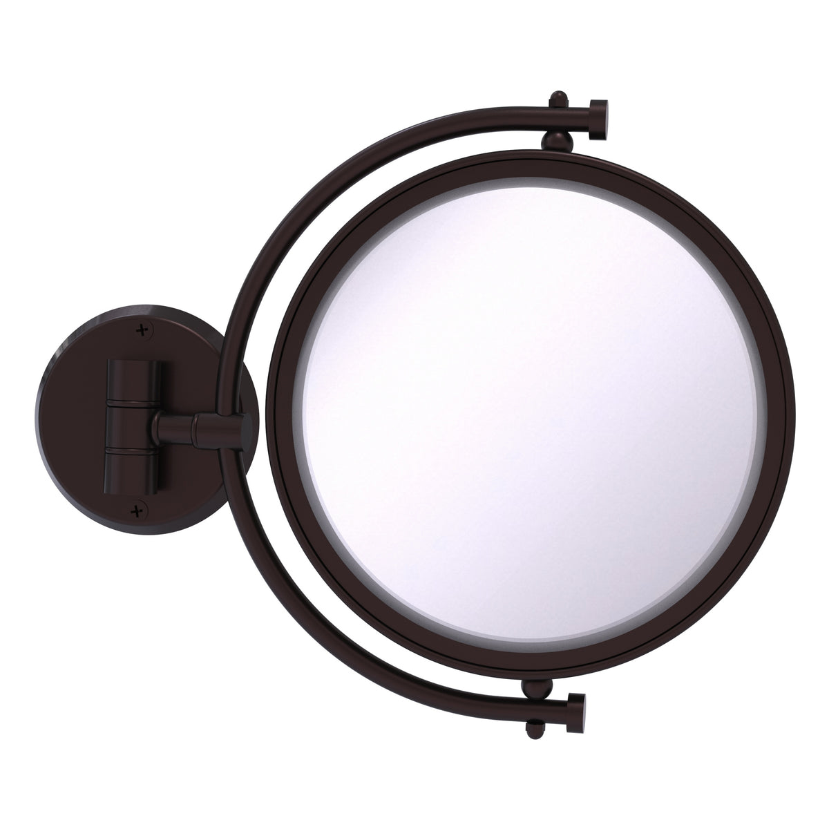 Allied Brass WM-4/3X-ABZ 8" Antique Bronze Wall-Mounted Make-Up Mirror With 3X Magnification