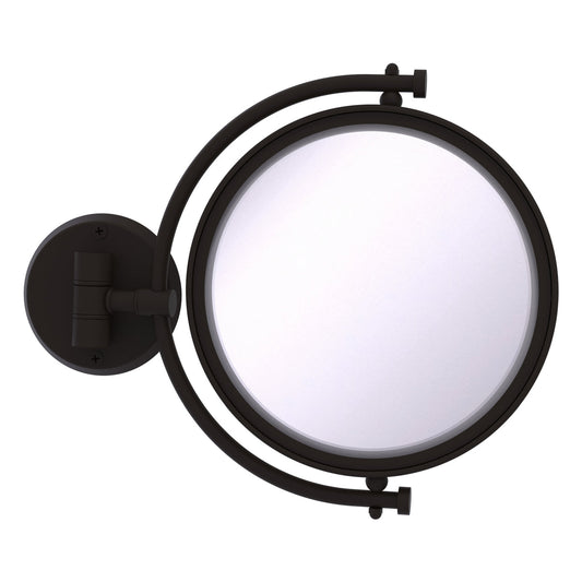 Allied Brass WM-4/4X-ORB 8" Oil Rubbed Bronze Wall-Mounted Make-Up Mirror With 4X Magnification