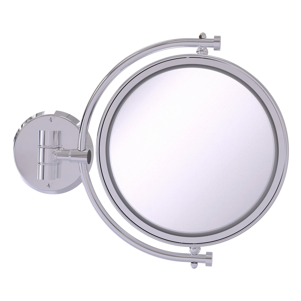Allied Brass WM-4/5X-PC 8" Polished Chrome Wall-Mounted Make-Up Mirror With 5X Magnification