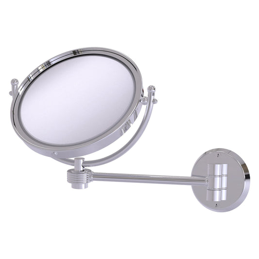 Allied Brass WM-5G/3X-PC 8" Polished Chrome Wall-Mounted Make-Up Mirror With 3X Magnification