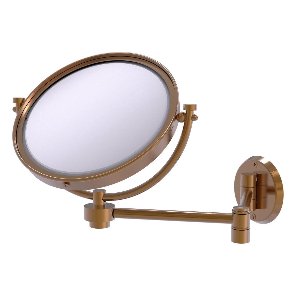 Allied Brass WM-6/5X-BBR 8" Brushed Bronze Wall-Mounted Extending Make-Up Mirror With 5X Magnification