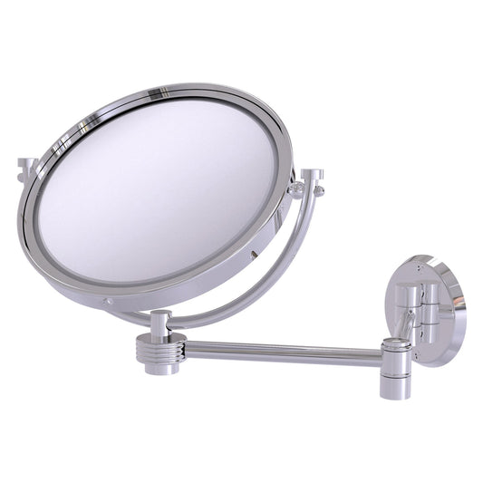 Allied Brass WM-6G/4X-PC 8" Polished Chrome Wall-Mounted Extending Make-Up Mirror With 4X Magnification