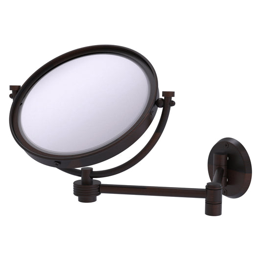 Allied Brass WM-6G/5X-VB 8" Venetian Bronze Wall-Mounted Extending Make-Up Mirror With 5X Magnification