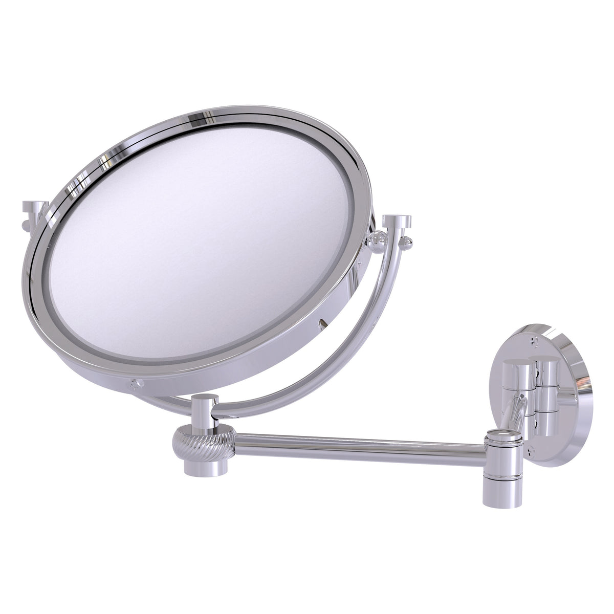 Allied Brass WM-6T/5X-PC 8" Polished Chrome Wall-Mounted Extending Make-Up Mirror With 5X Magnification