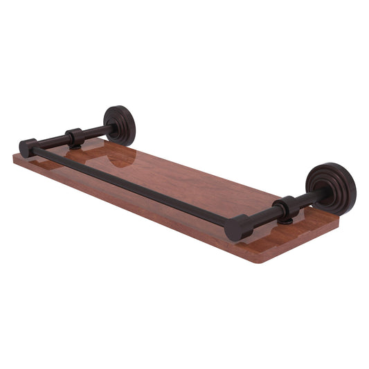 Allied Brass WP-1-16-GAL-IRW-ABZ Waverly Place 16" Antique Bronze Solid IPE Ironwood Shelf