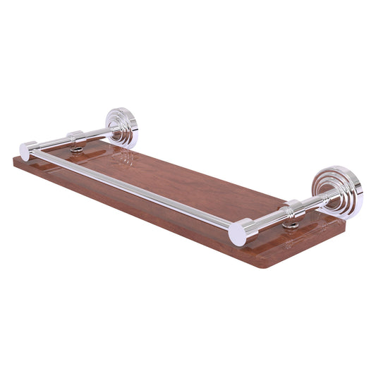 Allied Brass WP-1-16-GAL-IRW-PC Waverly Place 16" Polished Chrome Solid IPE Ironwood Shelf