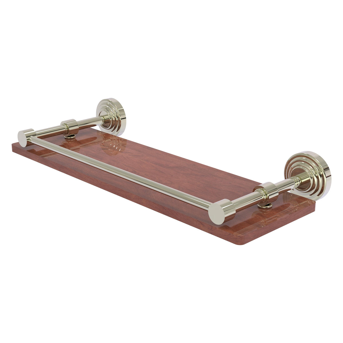 Allied Brass WP-1-16-GAL-IRW-PNI Waverly Place 16" Polished Nickel Solid IPE Ironwood Shelf