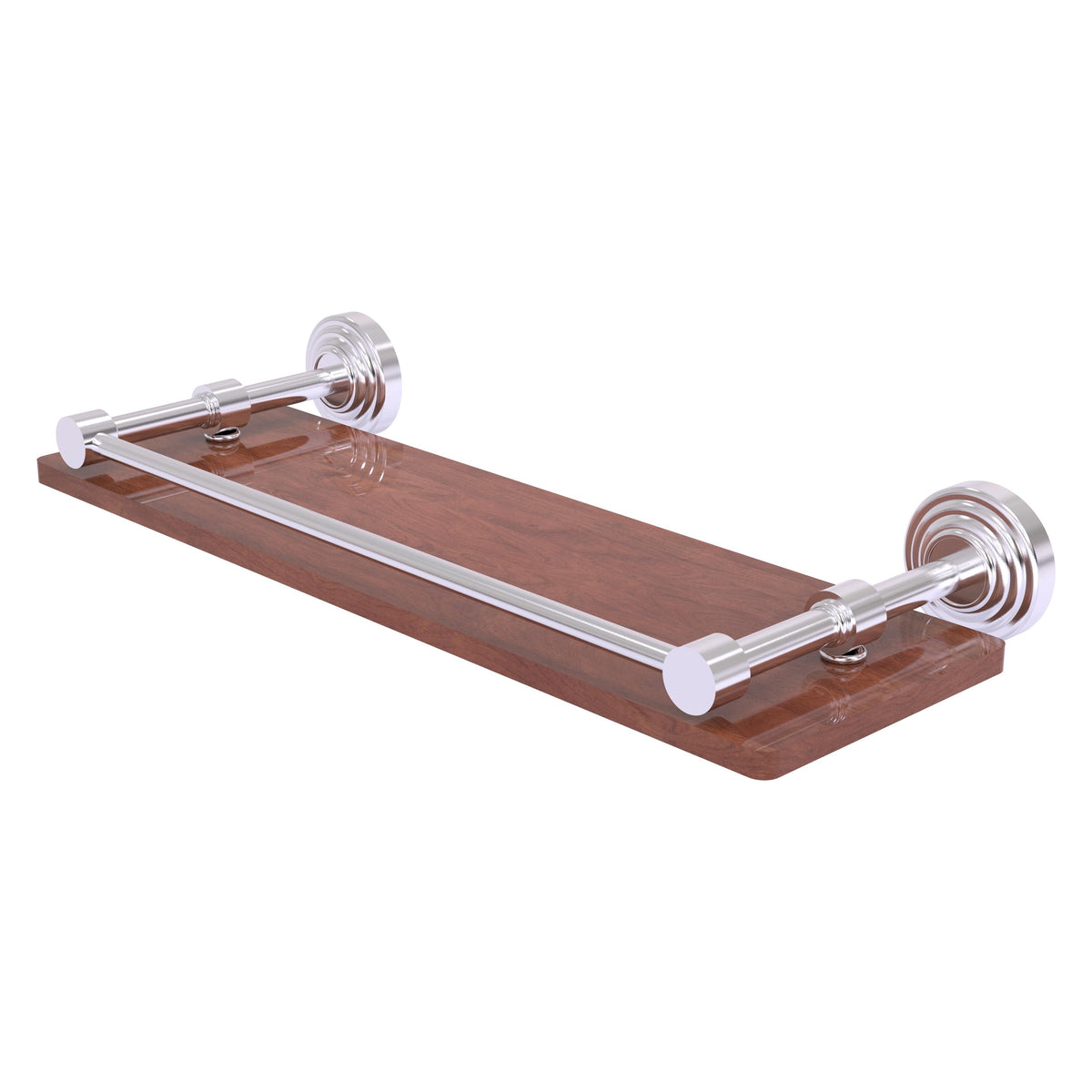Allied Brass WP-1-16-GAL-IRW-SCH Waverly Place 16" Satin Chrome Solid IPE Ironwood Shelf