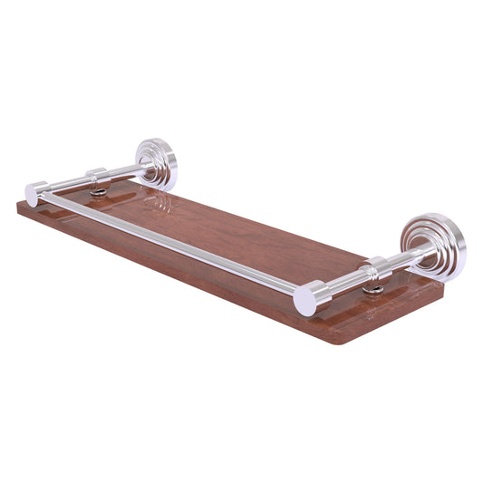Allied Brass WP-1-16-GAL-IRW-SCH Waverly Place 16" Satin Chrome Solid IPE Ironwood Shelf