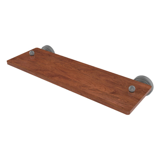 Allied Brass WP-1-16-IRW-GYM Waverly Place 16" Matte Gray Solid IPE Ironwood Shelf