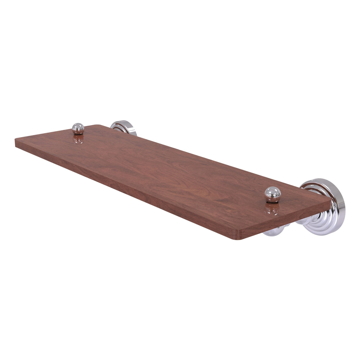 Allied Brass WP-1-16-IRW-PC Waverly Place 16" Polished Chrome Solid IPE Ironwood Shelf