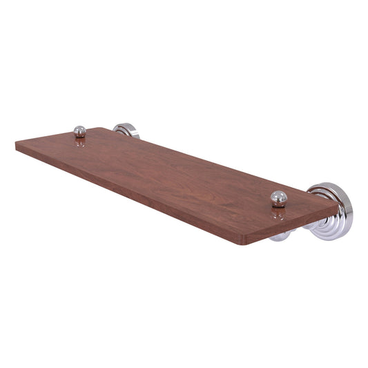 Allied Brass WP-1-16-IRW-PC Waverly Place 16" Polished Chrome Solid IPE Ironwood Shelf