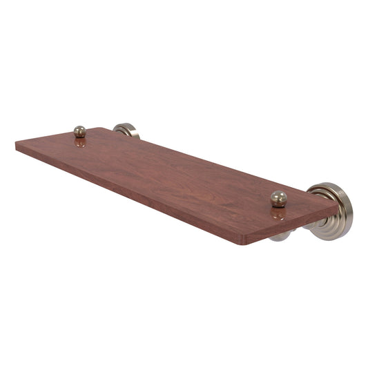 Allied Brass WP-1-16-IRW-PEW Waverly Place 16" Antique Pewter Solid IPE Ironwood Shelf