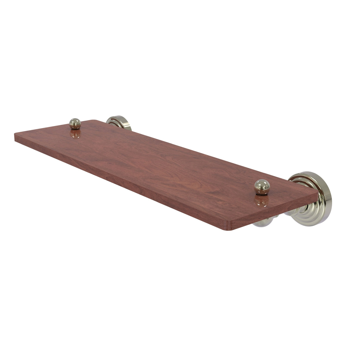 Allied Brass WP-1-16-IRW-PNI Waverly Place 16" Polished Nickel Solid IPE Ironwood Shelf