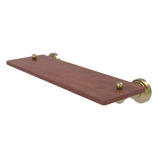 Allied Brass WP-1-16-IRW-SBR Waverly Place 16" Satin Brass Solid IPE Ironwood Shelf
