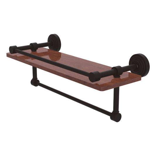Allied Brass WP-1-16TB-GAL-IRW-ORB Waverly Place 16" Oil Rubbed Bronze IPE Ironwood Shelf