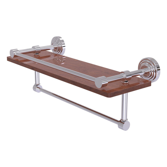 Allied Brass WP-1-16TB-GAL-IRW-PC Waverly Place 16" Polished Chrome IPE Ironwood Shelf