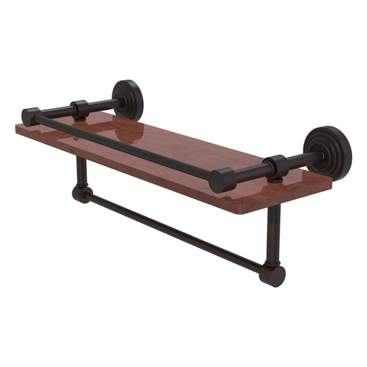 Allied Brass WP-1-16TB-GAL-IRW-VB Waverly Place 16" Venetian Bronze IPE Ironwood Shelf