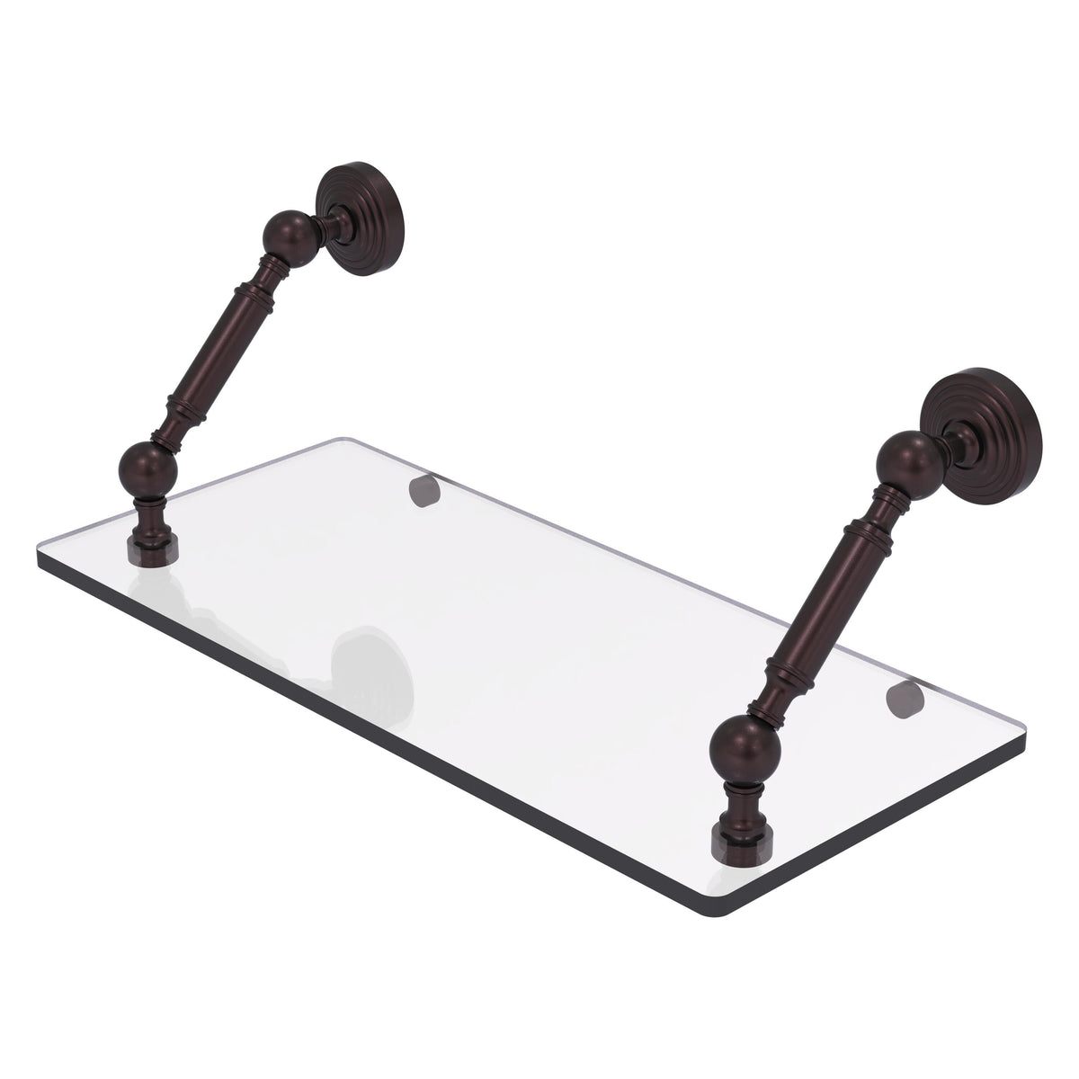 Allied Brass WP-1-18-ABZ Waverly Place 18" Antique Bronze Floating Glass Shelf