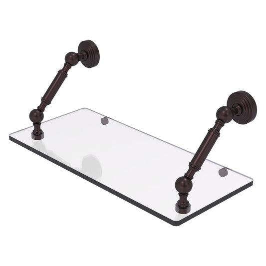 Allied Brass WP-1-18-ABZ Waverly Place 18" Antique Bronze Floating Glass Shelf