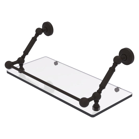 Allied Brass WP-1-18-GAL-ORB Waverly Place 18" Oil Rubbed Bronze Floating Glass Shelf