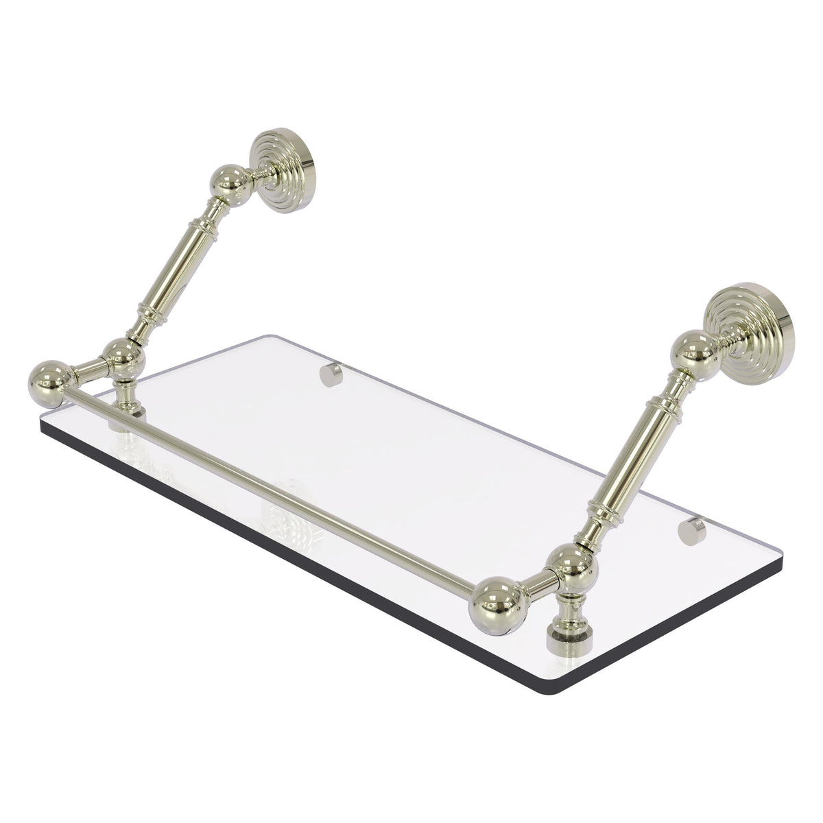 Allied Brass WP-1-18-GAL-PNI Waverly Place 18" Polished Nickel Floating Glass Shelf